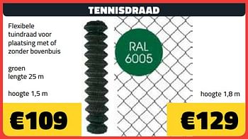 Promoties Tennisdraad - Huismerk - Bouwcenter Frans Vlaeminck - Geldig van 01/08/2019 tot 31/08/2019 bij Bouwcenter Frans Vlaeminck