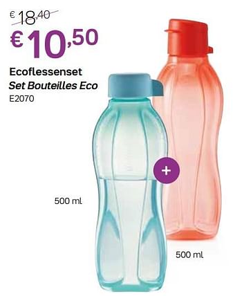 Promoties Ecoflessenset set bouteilles eco - Huismerk - Tupperware - Geldig van 29/07/2019 tot 15/09/2019 bij Tupperware