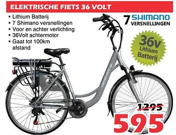 Promoties Elektrische fiets 36 volt - Huismerk - Itek - Geldig van 26/07/2019 tot 18/08/2019 bij Itek