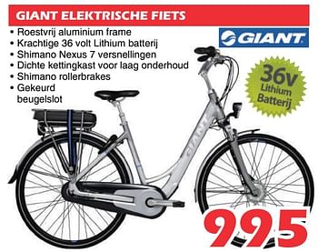 Promoties Giant elektrische fiets - Giant - Geldig van 26/07/2019 tot 18/08/2019 bij Itek
