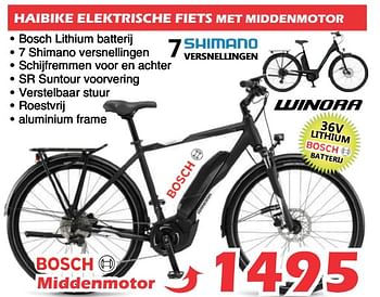 Promoties Haibike elektrische fiets met middenmotor - Haibike - Geldig van 26/07/2019 tot 18/08/2019 bij Itek