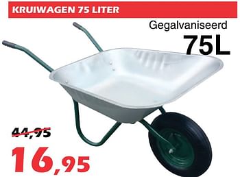 Promoties Kruiwagen 75 liter - Huismerk - Itek - Geldig van 26/07/2019 tot 18/08/2019 bij Itek