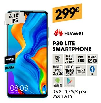 Promoties Huawei p30 lite smartphone - Huawei - Geldig van 04/08/2019 tot 22/08/2019 bij Electro Depot