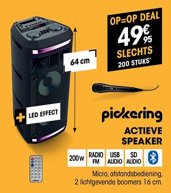Promoties Pickering actieve speaker - Pickering - Geldig van 04/08/2019 tot 22/08/2019 bij Electro Depot