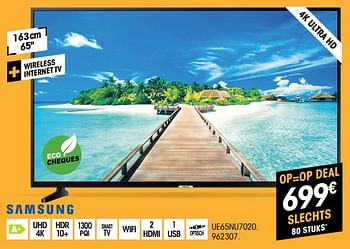 Promoties Samsung ue65nu7020 - Samsung - Geldig van 04/08/2019 tot 22/08/2019 bij Electro Depot