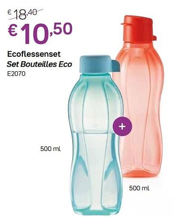 Promoties Ecoflessenset set bouteilles eco - Huismerk - Tupperware - Geldig van 29/07/2019 tot 15/09/2019 bij Tupperware