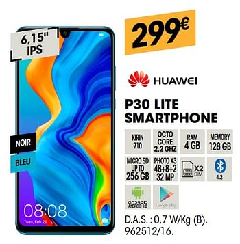 Promotions Huawei p30 lite smartphone - Huawei - Valide de 07/08/2019 à 22/08/2019 chez Electro Depot