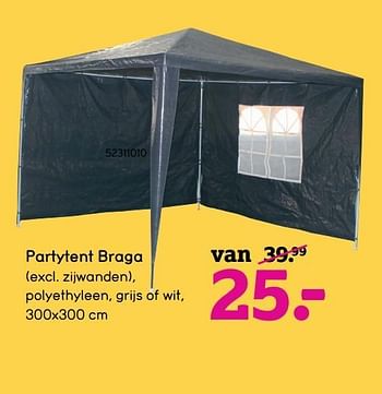 Promoties Partytent braga - Huismerk - Leen Bakker - Geldig van 01/08/2019 tot 25/08/2019 bij Leen Bakker