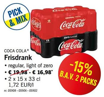 Promotions Frisdrank - Coca Cola - Valide de 12/08/2019 à 17/08/2019 chez Lidl
