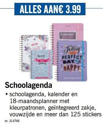 Promoties Schoolagenda - Huismerk - Lidl - Geldig van 12/08/2019 tot 17/08/2019 bij Lidl