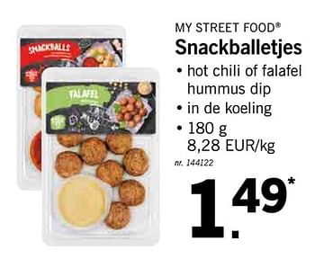 Promoties Snackballetjes - My Street Food - Geldig van 12/08/2019 tot 17/08/2019 bij Lidl