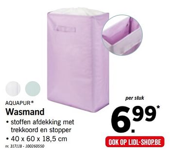 Promoties Wasmand - AquaPur - Geldig van 12/08/2019 tot 17/08/2019 bij Lidl