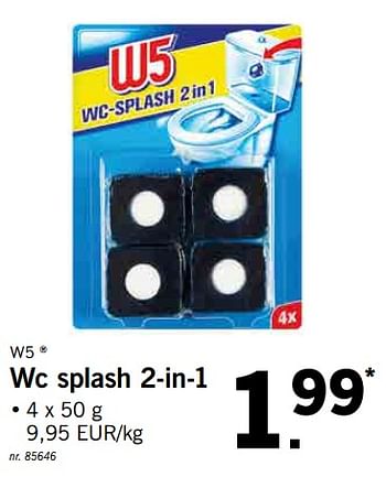 Promoties Wc splash 2-in-1 - W5 - Geldig van 12/08/2019 tot 17/08/2019 bij Lidl