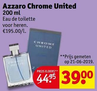 Promoties Azzaro chrome united - Azzaro - Geldig van 06/08/2019 tot 18/08/2019 bij Kruidvat