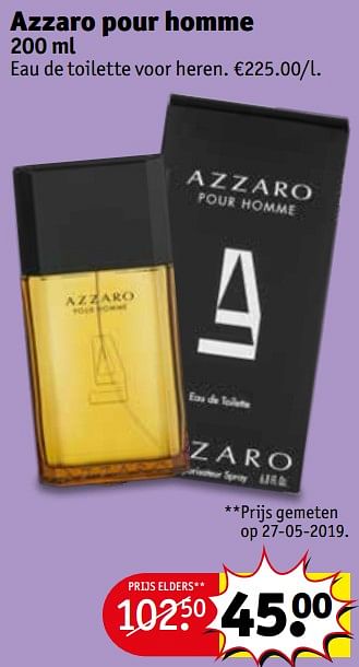 Promoties Azzaro pour homme - Azzaro - Geldig van 06/08/2019 tot 18/08/2019 bij Kruidvat