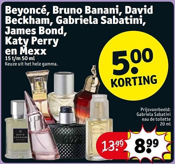 Promoties Gabriela sabatini eau de toilette - Beyoncé Heat - Geldig van 06/08/2019 tot 18/08/2019 bij Kruidvat