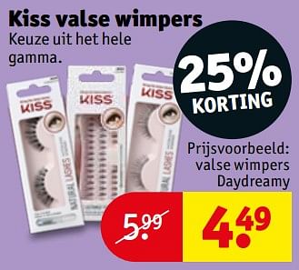 Promoties Kiss valse wimpers daydreamy - Kiss - Geldig van 06/08/2019 tot 18/08/2019 bij Kruidvat