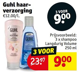 Promoties Guhl haarverzorging shampoo langdurig volume - Guhl - Geldig van 06/08/2019 tot 18/08/2019 bij Kruidvat