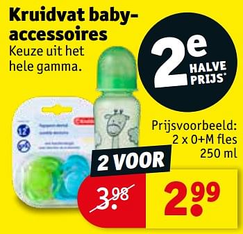 Promoties Kruidvat babyaccessoires 0+m fles - Huismerk - Kruidvat - Geldig van 06/08/2019 tot 18/08/2019 bij Kruidvat