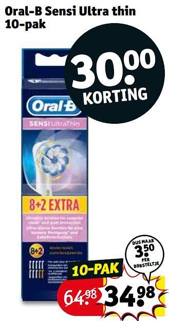 Promoties Oral-b sensi ultra thin - Oral-B - Geldig van 06/08/2019 tot 18/08/2019 bij Kruidvat