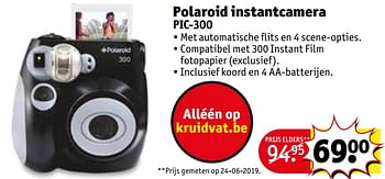 Promoties Polaroid instantcamera pic-300 - Polaroid - Geldig van 06/08/2019 tot 18/08/2019 bij Kruidvat