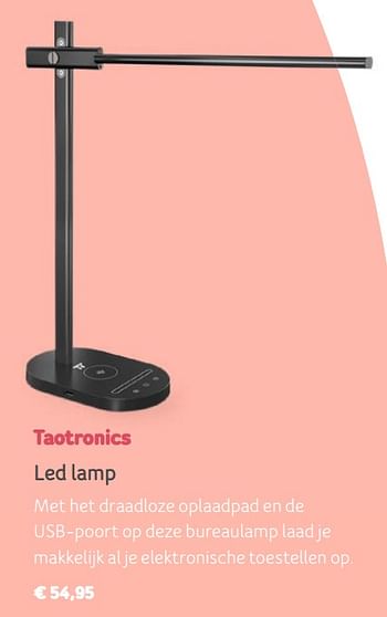 Promoties Taotronics led lamp - Taotronics - Geldig van 05/08/2019 tot 22/09/2019 bij Telenet