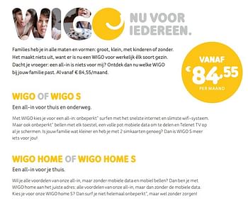 Promoties Wigo nu voor iedereen - Huismerk - Telenet - Geldig van 05/08/2019 tot 22/09/2019 bij Telenet