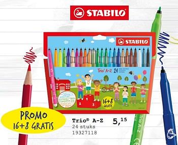 Promoties Stabilo trio a-z - Stabilo - Geldig van 13/08/2019 tot 10/09/2019 bij Supra Bazar