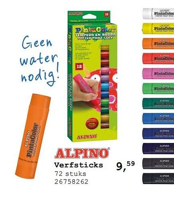 Promoties Alpino verfsticks - Alpino - Geldig van 13/08/2019 tot 10/09/2019 bij Supra Bazar