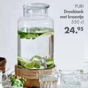Promoties Puri dranktank met kraantje - Huismerk - Casa - Geldig van 29/07/2019 tot 25/08/2019 bij Casa