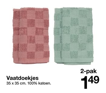Promoties Vaatdoekjes - Huismerk - Zeeman  - Geldig van 03/08/2019 tot 09/08/2019 bij Zeeman