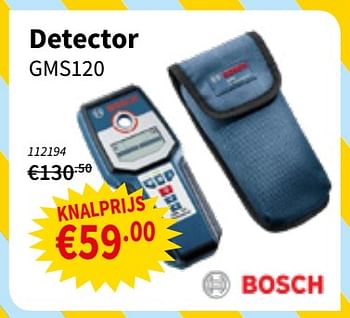 Promoties Bosch detector gms120 - Bosch - Geldig van 01/08/2019 tot 14/08/2019 bij Cevo Market