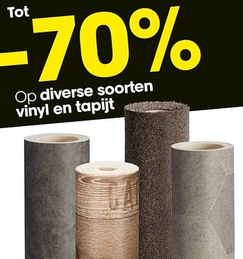 Promoties Tot -70% op diverse soorten vinyl en tapijt - Huismerk - Kwantum - Geldig van 12/08/2019 tot 18/08/2019 bij Kwantum
