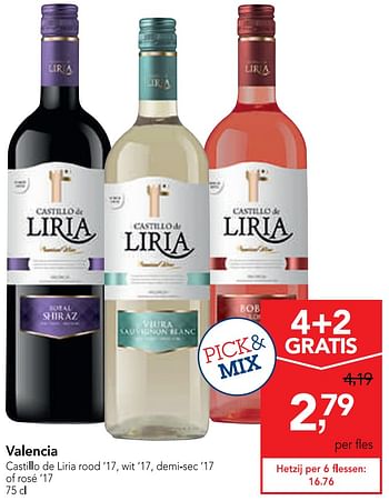Promoties Valencia castillo de liria - Rode wijnen - Geldig van 14/08/2019 tot 27/08/2019 bij Makro