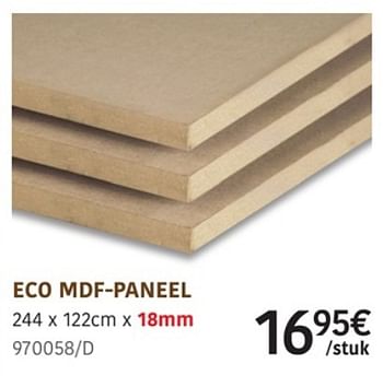 Promoties Eco mdf-paneel - Huismerk - HandyHome - Geldig van 11/07/2019 tot 18/08/2019 bij HandyHome