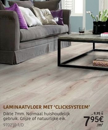 Promoties Laminaatvloer met clicksysteem - Huismerk - HandyHome - Geldig van 11/07/2019 tot 18/08/2019 bij HandyHome