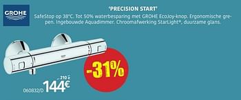 Promoties Precision start - Grohe - Geldig van 11/07/2019 tot 18/08/2019 bij HandyHome