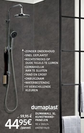 Promoties Dumawall xl kunstwandpanelen - Dumaplast - Geldig van 11/07/2019 tot 18/08/2019 bij HandyHome