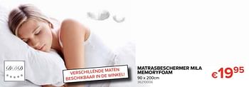 Promoties Matrasbeschermer mila memoryfoam - DDD - Geldig van 12/08/2019 tot 09/09/2019 bij Euro Shop