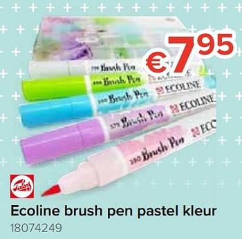 Promoties Talens ecoline brush pen pastel kleur - Talens - Geldig van 12/08/2019 tot 09/09/2019 bij Euro Shop