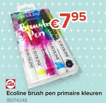 Promoties Talens ecoline brush pen primaire kleuren - Talens - Geldig van 12/08/2019 tot 09/09/2019 bij Euro Shop