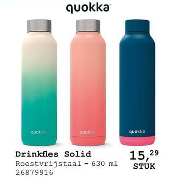 Promoties Drinkfles solid - Quokka - Geldig van 13/08/2019 tot 10/09/2019 bij Supra Bazar