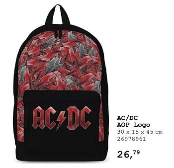 Promoties Ac-dc rugzak aop logo - AC/DC - Geldig van 13/08/2019 tot 10/09/2019 bij Supra Bazar