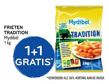 Promoties 1+1 gratis frieten tradition mydibel - Mydibel - Geldig van 14/08/2019 tot 27/08/2019 bij Alvo