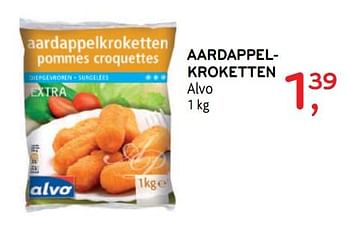 Promoties Aardappelkroketten alvo - Huismerk - Alvo - Geldig van 14/08/2019 tot 27/08/2019 bij Alvo