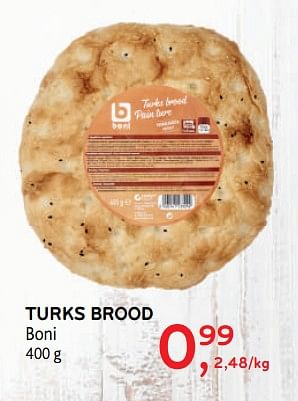 Promoties Turks brood boni - Boni - Geldig van 14/08/2019 tot 27/08/2019 bij Alvo