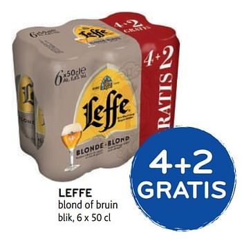 Promoties 4+2 gratis leffe blond of bruin - Leffe - Geldig van 14/08/2019 tot 27/08/2019 bij Alvo