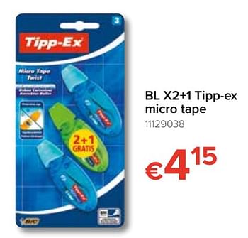 Promotions Bl x2+1 tipp-ex micro tape - Tipp-Ex - Valide de 12/08/2019 à 09/09/2019 chez Euro Shop