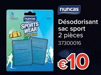 Promotions Désodorisant sac sport - Nuncas - Valide de 12/08/2019 à 09/09/2019 chez Euro Shop