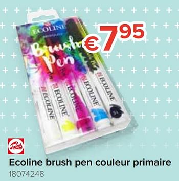 Promoties Ecoline brush pen couleur primaire - Talens - Geldig van 12/08/2019 tot 09/09/2019 bij Euro Shop